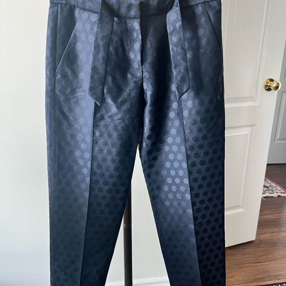J Crew Silk and Wool Polka Dot Dress Pants 00